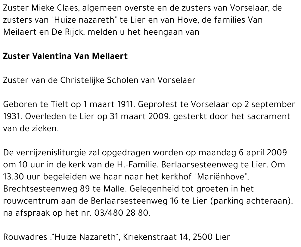 Valentina VAN MELLAERT