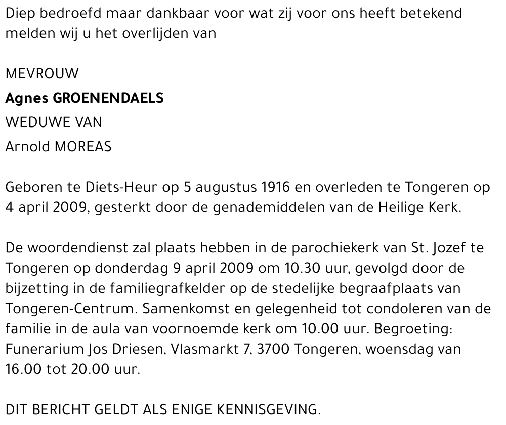 Agnes GROENENDAELS
