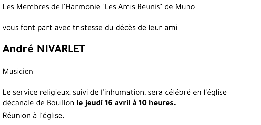 André NIVARLET