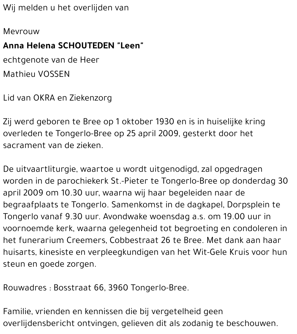 Anna Helena Schouteden