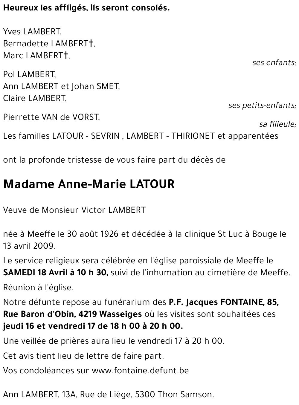 Anne-Marie LATOUR