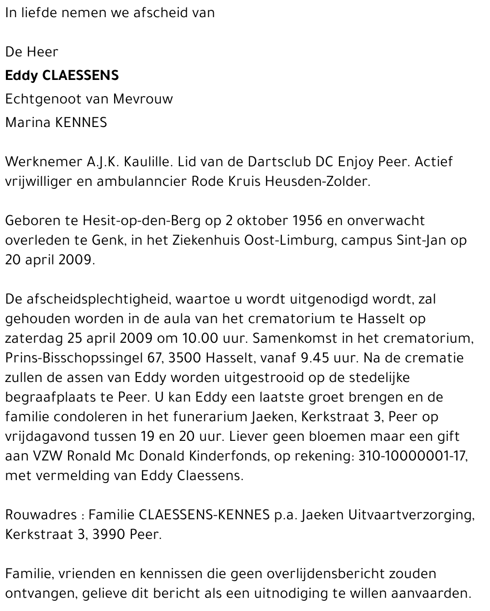 Eddy Claessens