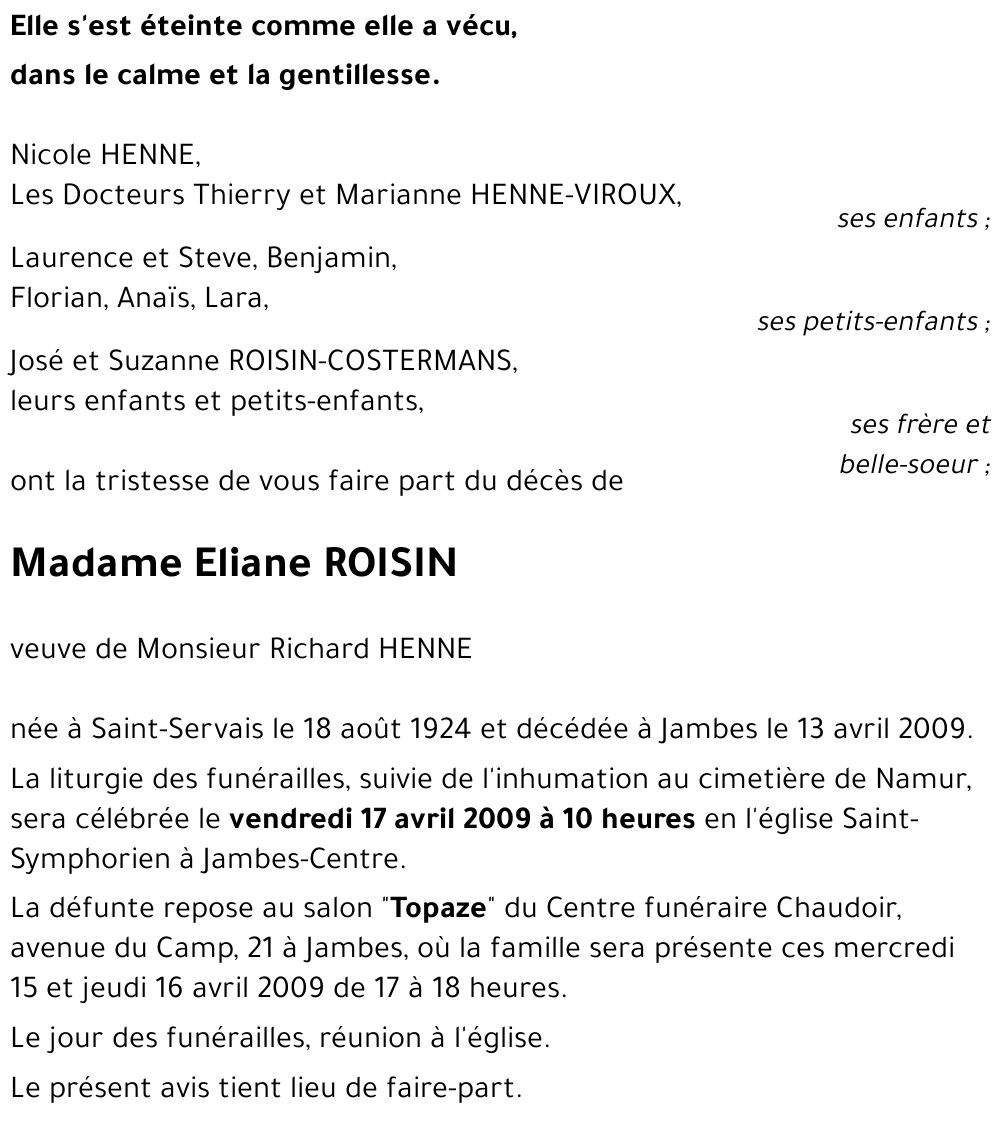 Eliane ROISIN