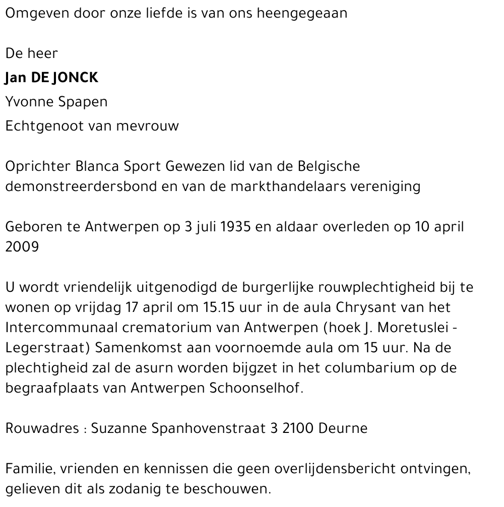 Jan De Jock