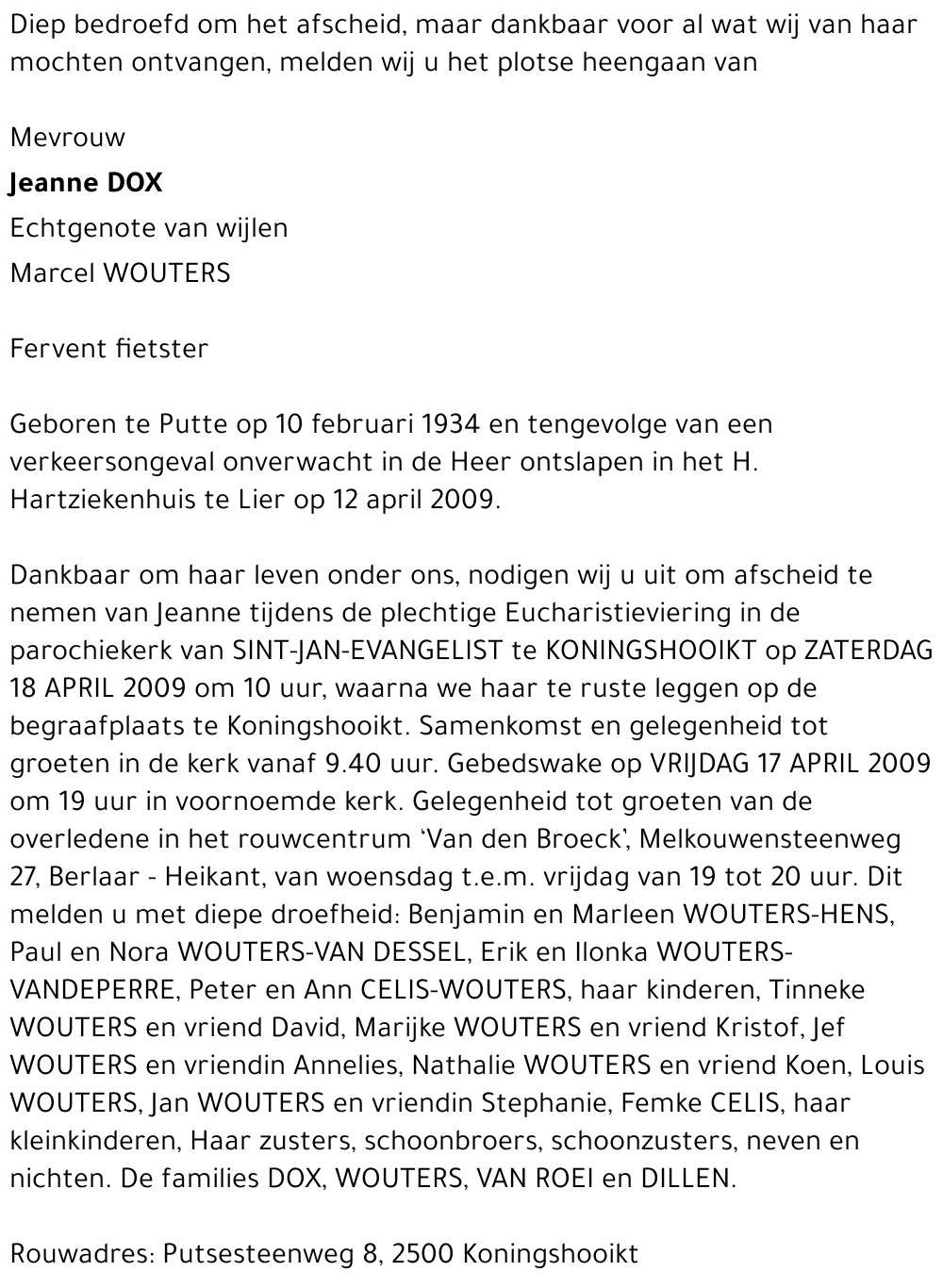 Jeanne Dox