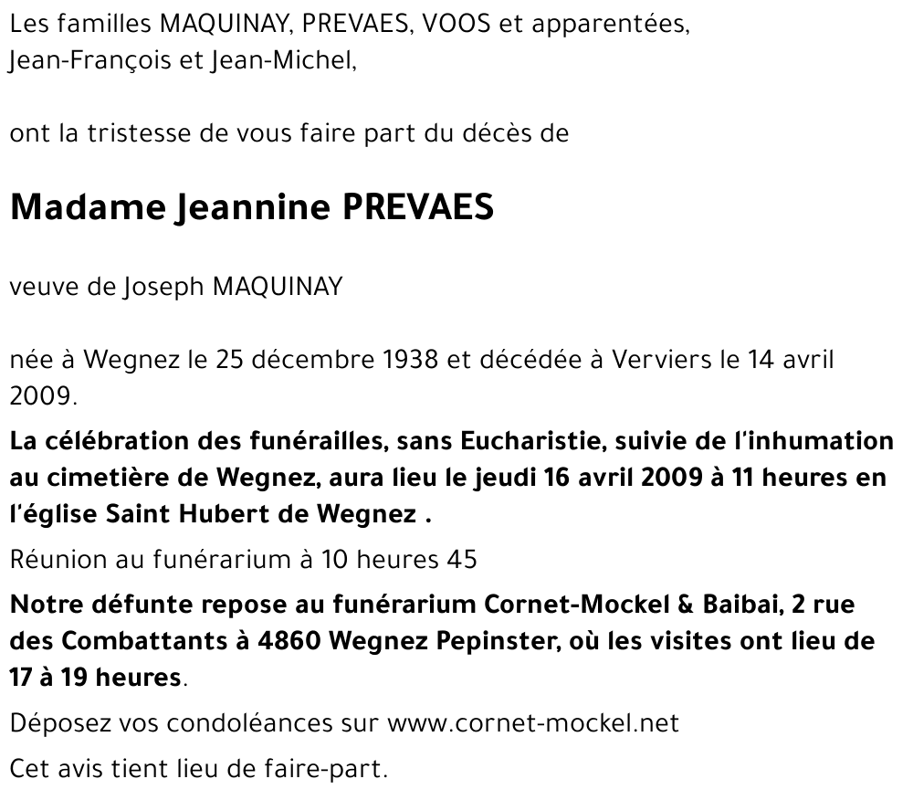 Jeannine PREVAES