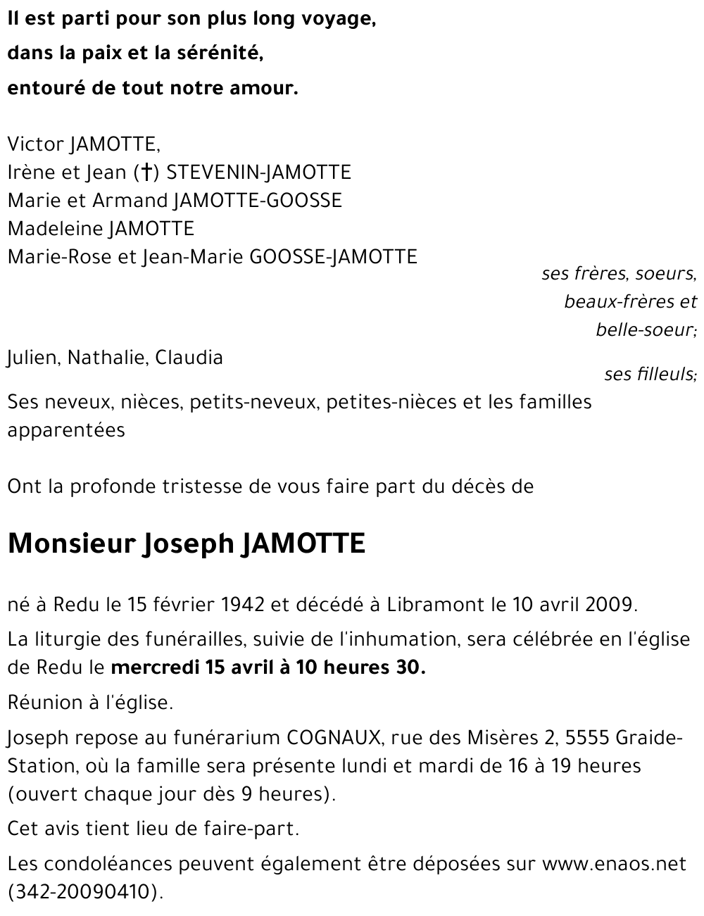 Joseph JAMOTTE