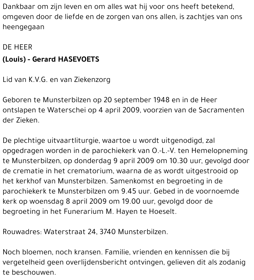 (Louis) - Gerard Hasevoets