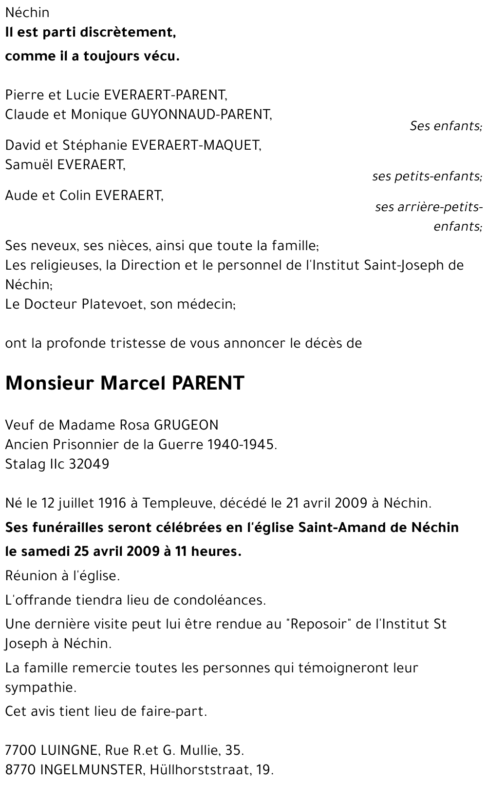 Marcel PARENT