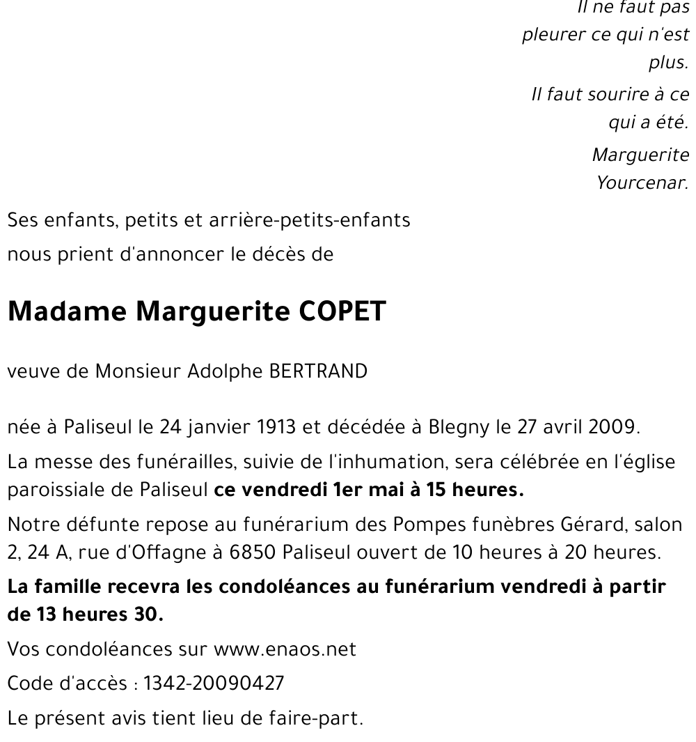 Marguerite COPET