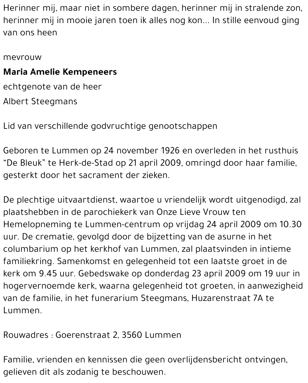 Maria Amelie Kempeneers