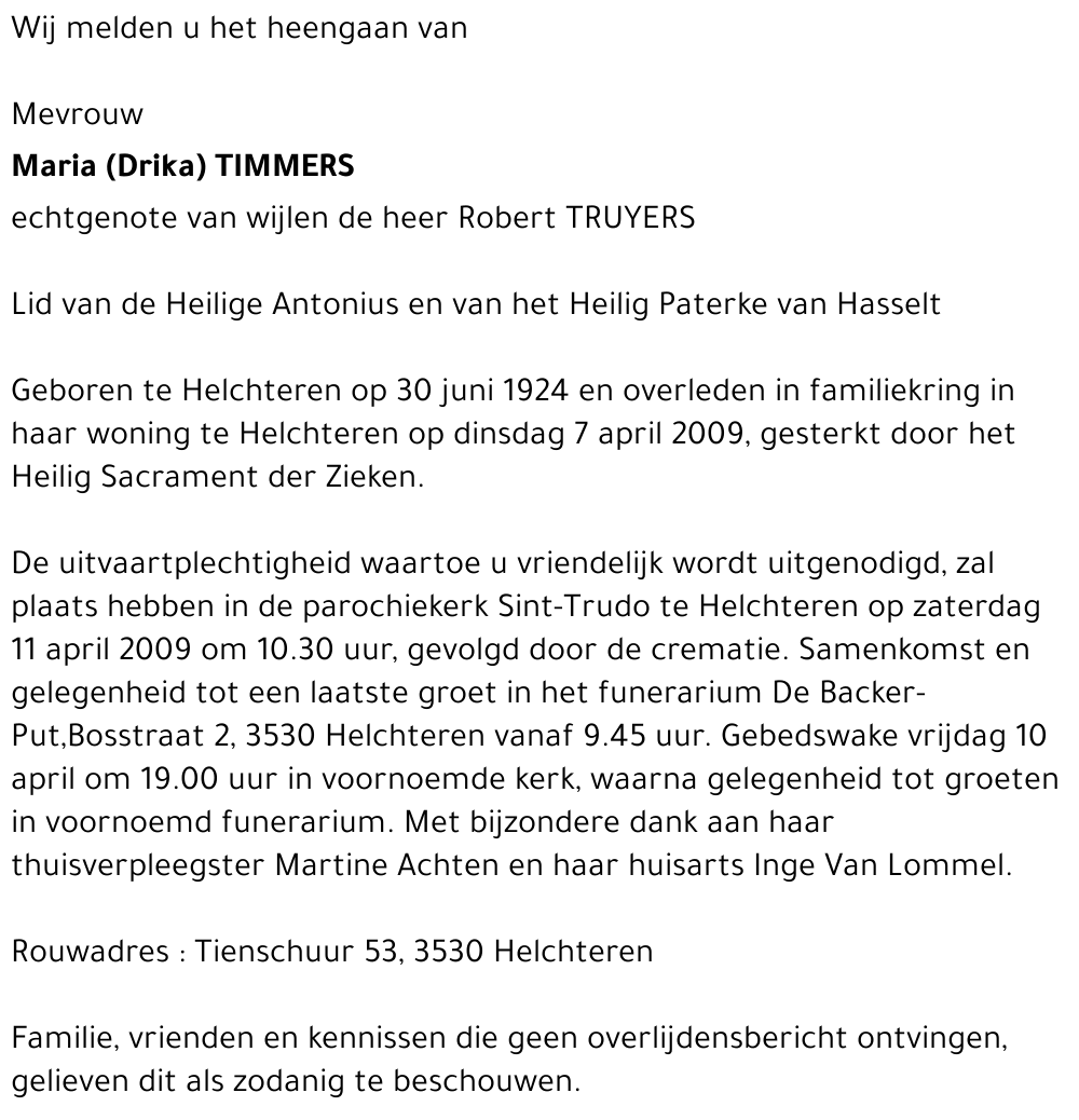 Maria TIMMERS