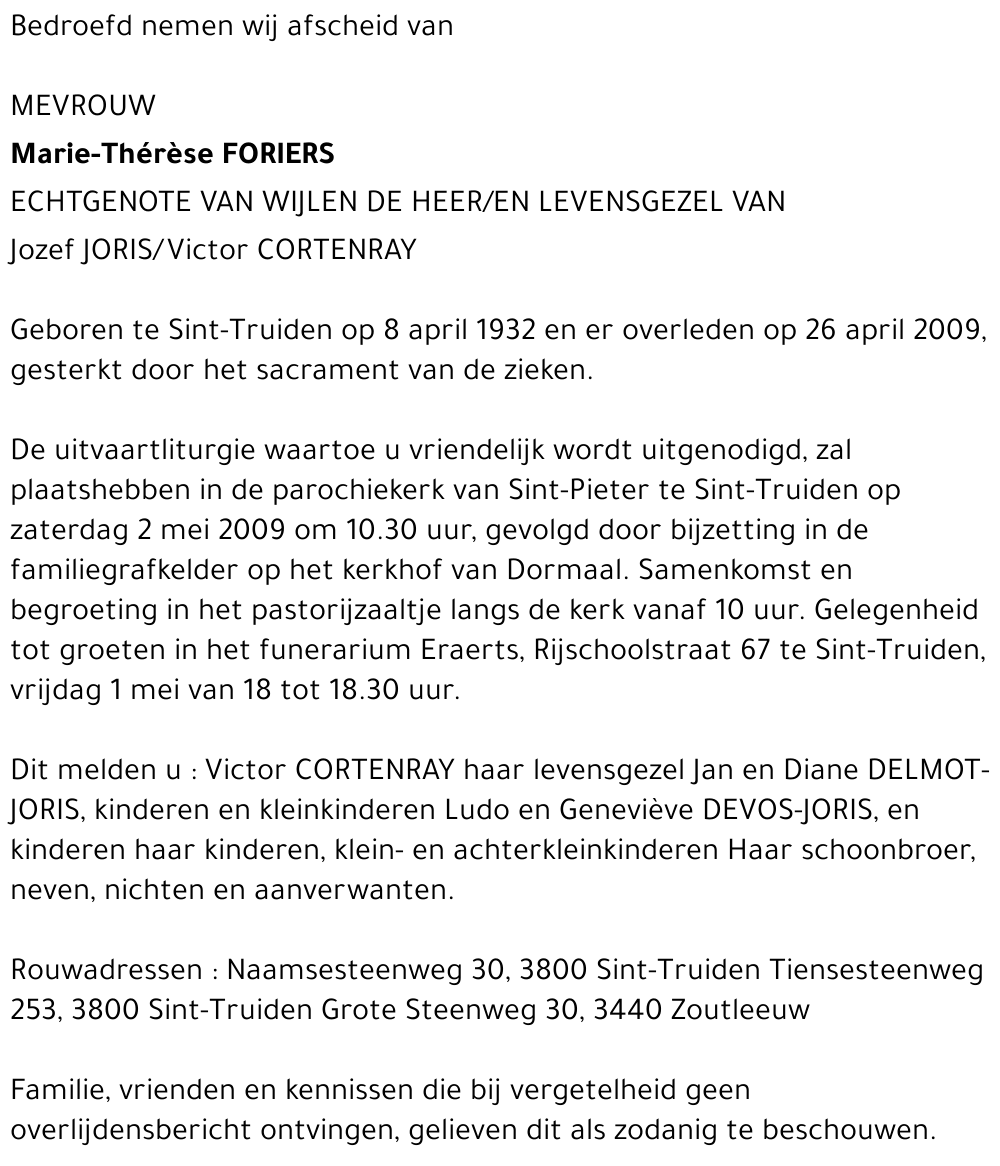 Marie-Therese Foriers