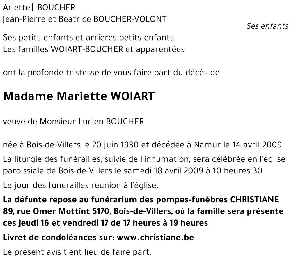 Mariette WOIART