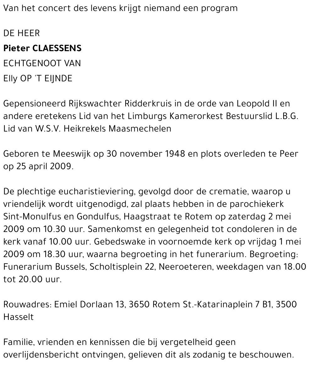 Pieter CLAESSENS