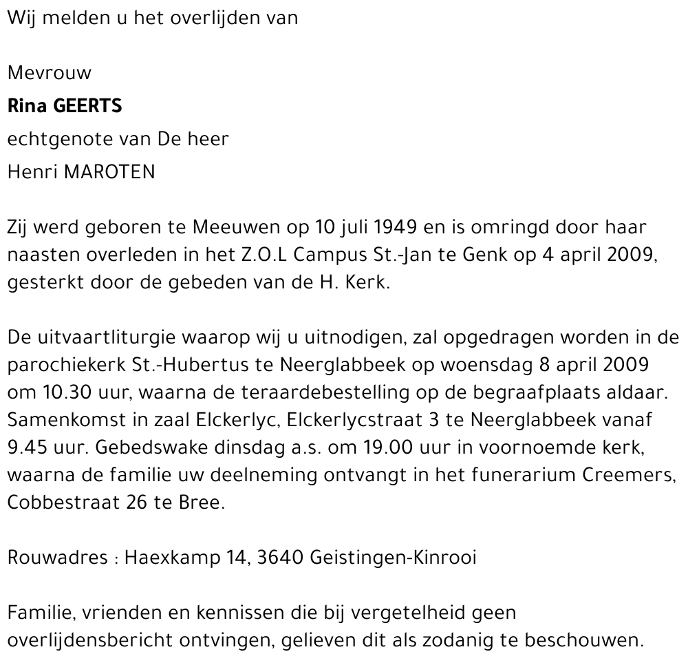 Rina Geerts
