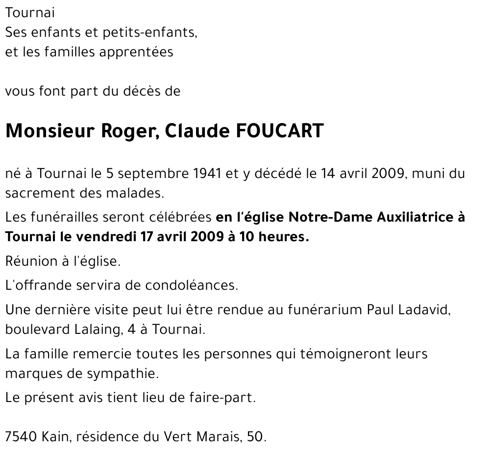 Roger FOUCART
