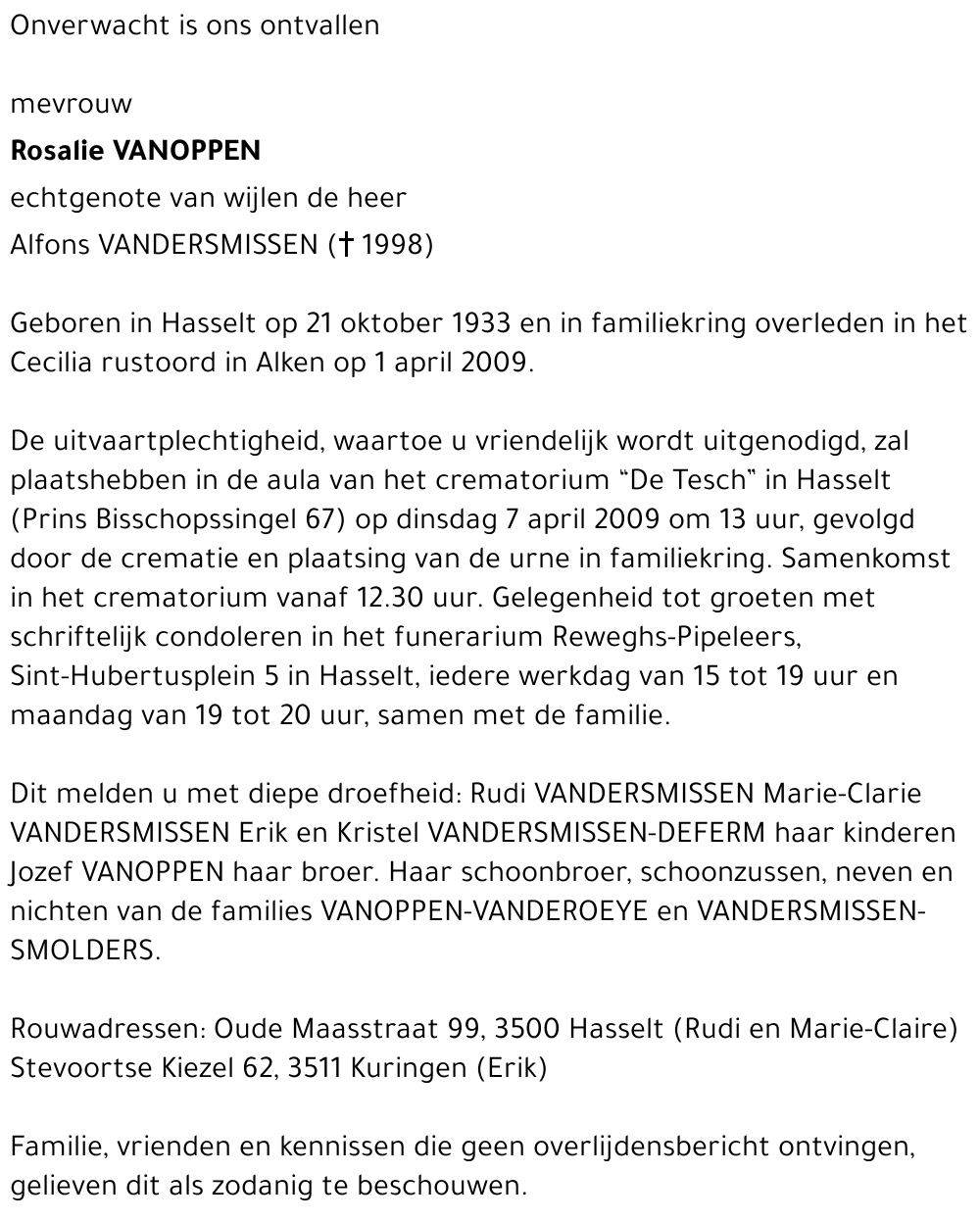 Rosalie Vanoppen