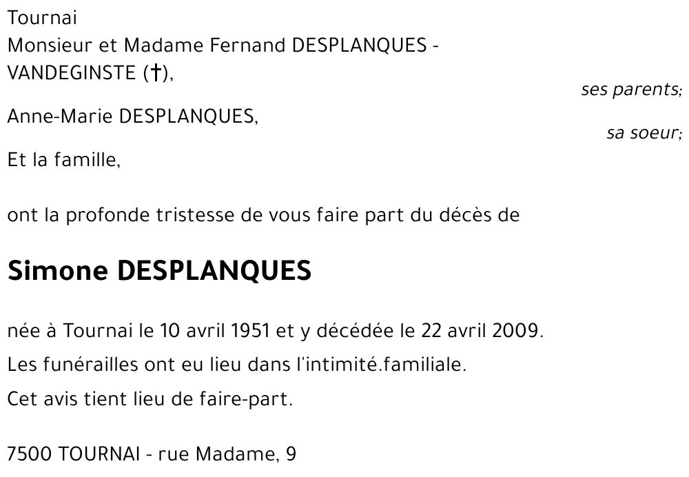 Simone DESPLANQUES