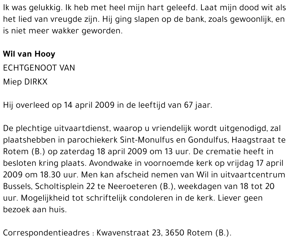 Wil van Hooy