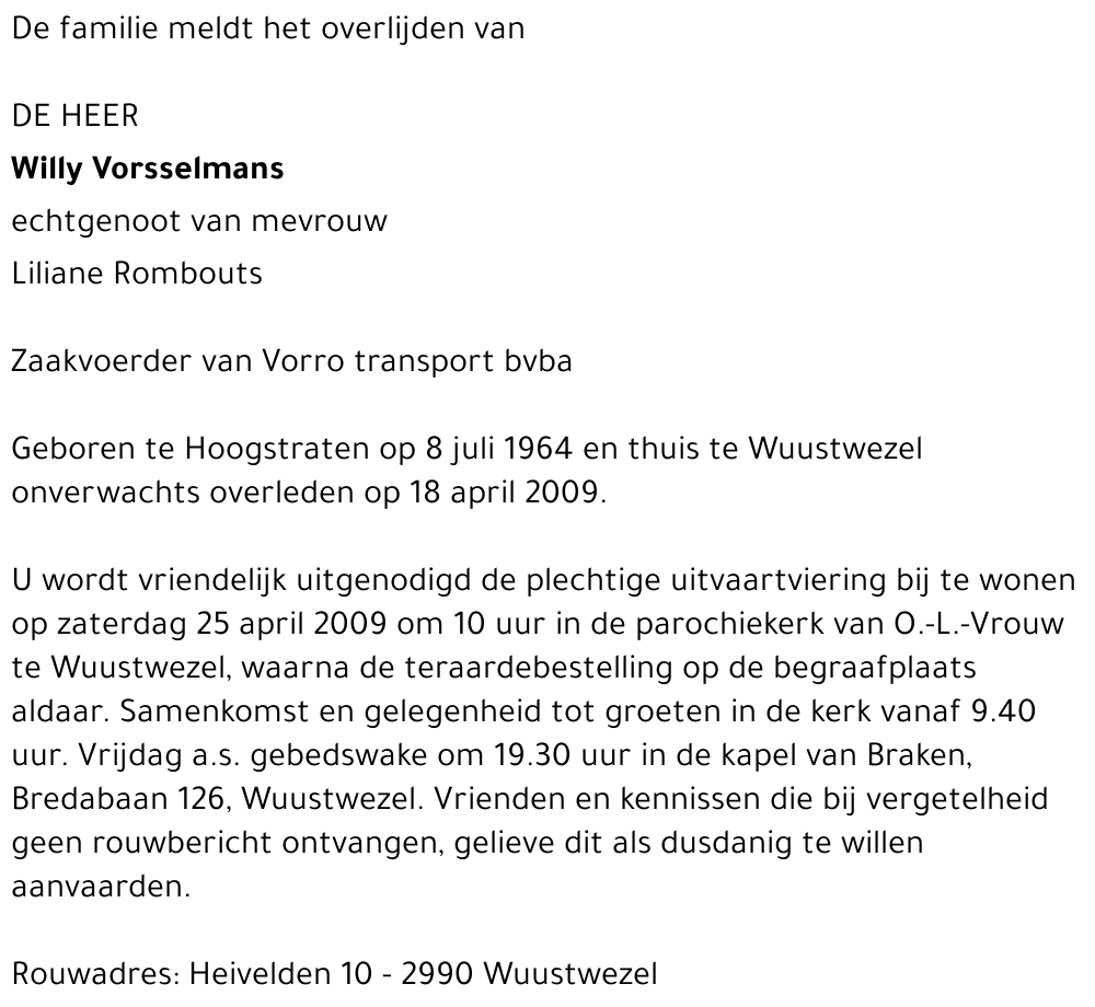 Willy Vorsselmans