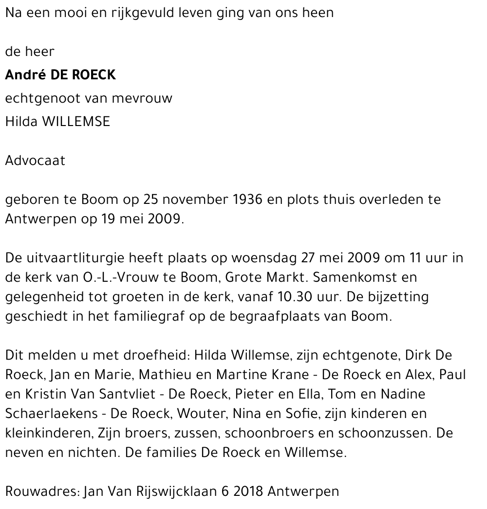 André De Roeck