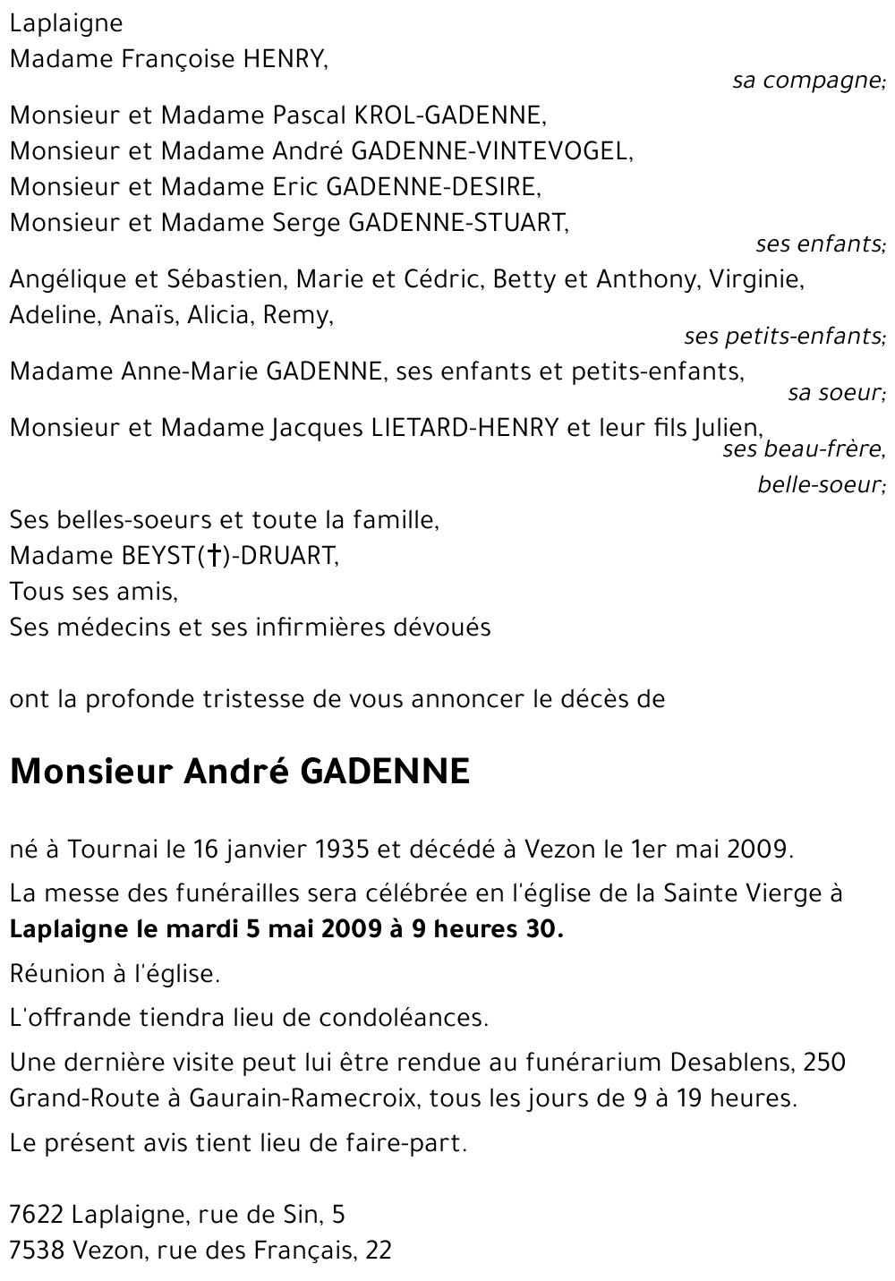 André GADENNE