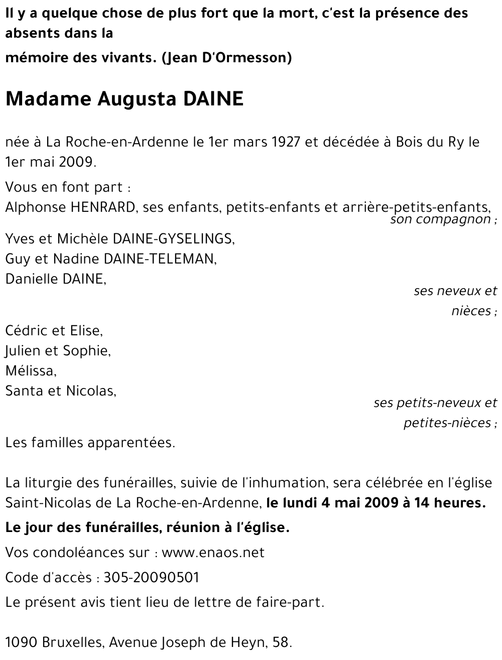 Augusta DAINE