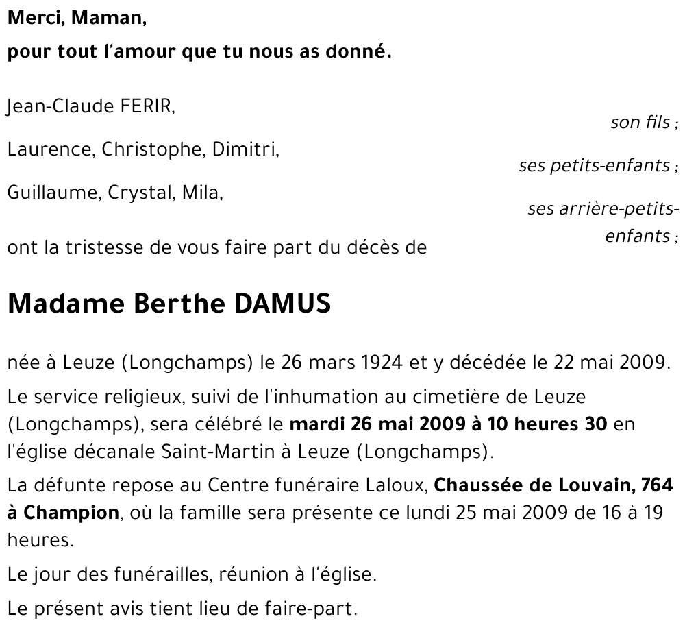 Berthe DAMUS