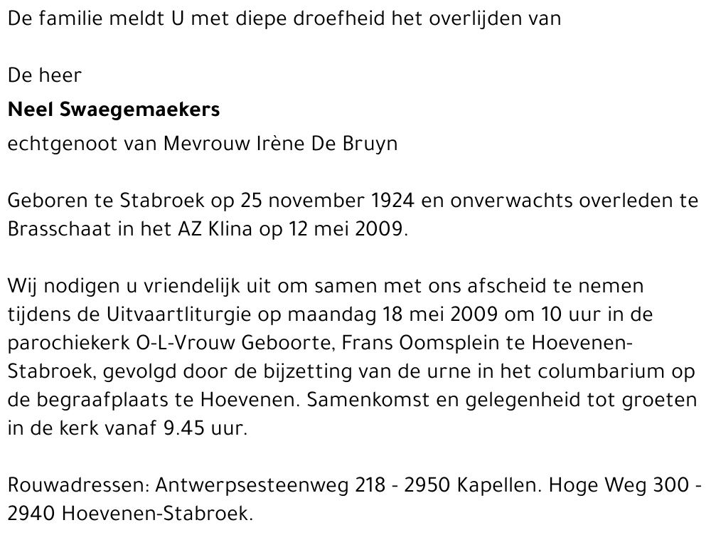 Cornelius Swaegemaekers