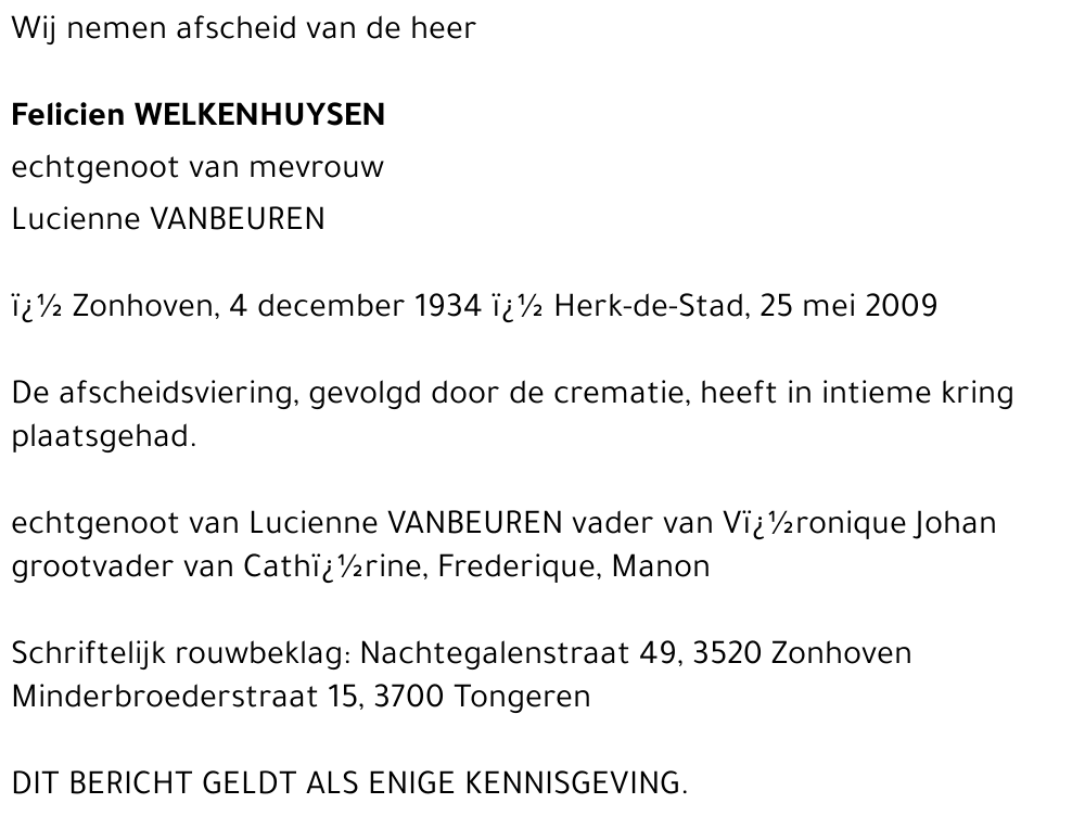 Felicien Welkenhuysen