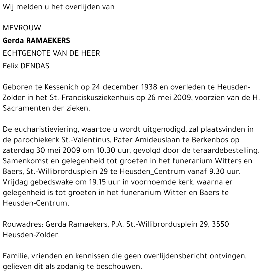 Gerda RAMAEKERS