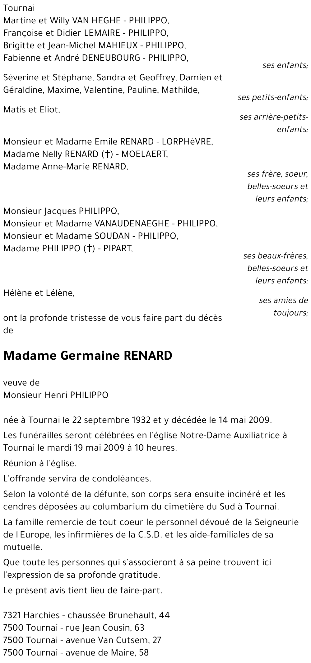 Germaine RENARD