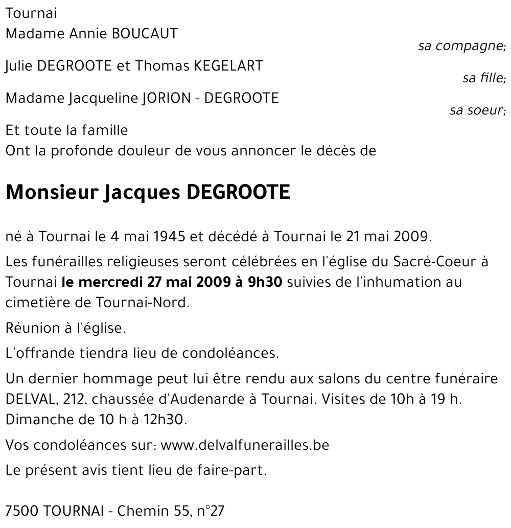 Jacques DEGROOTE