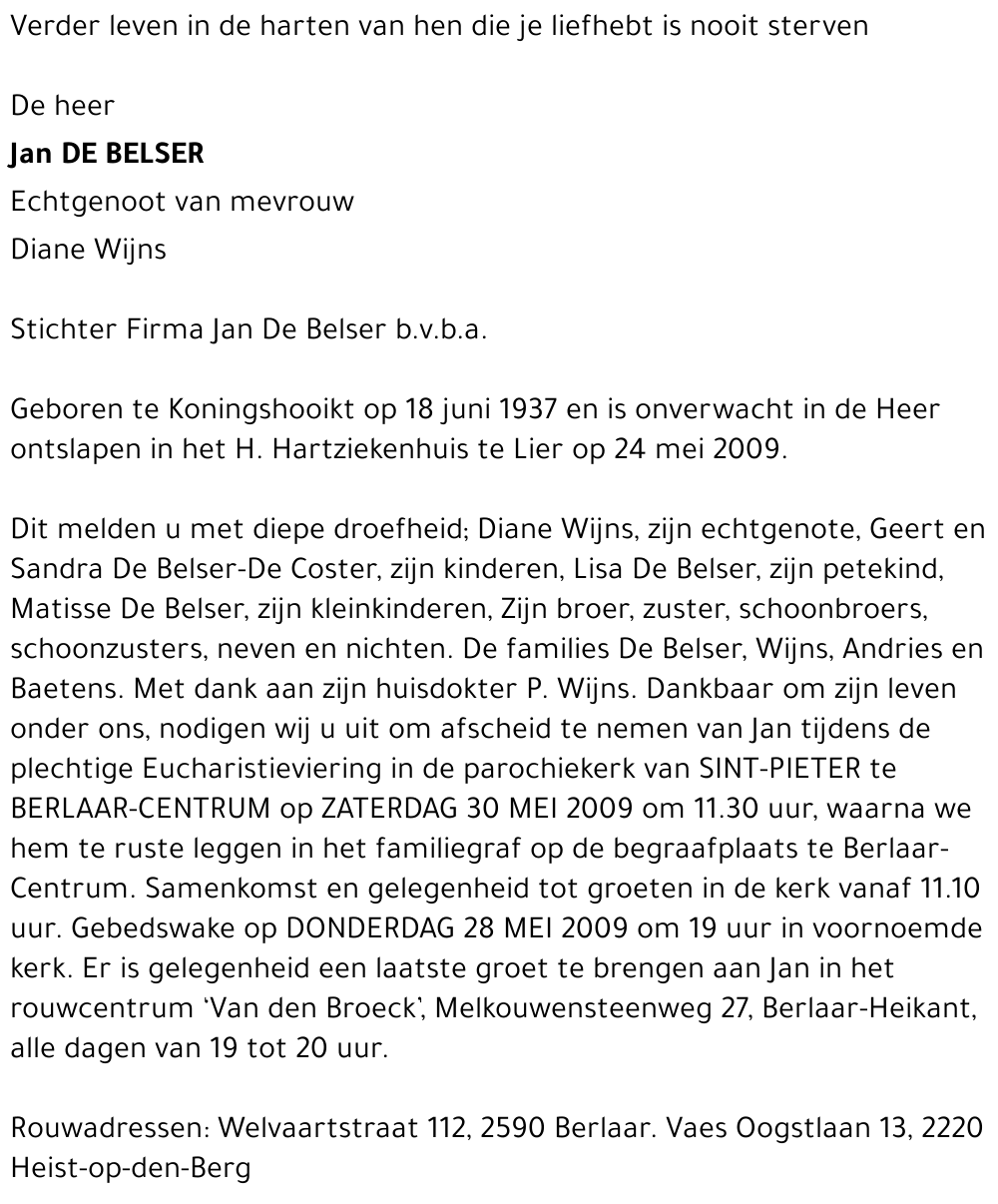 Jan De Belser