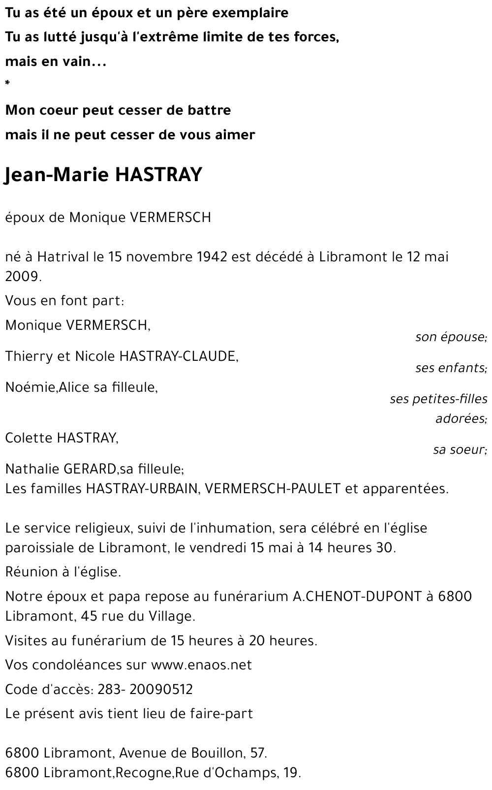 Jean-Marie HASTRAY