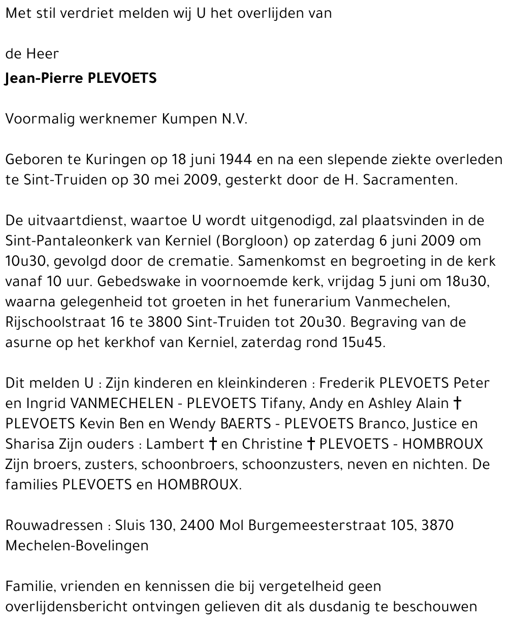 Jean-Pierre Plevoets