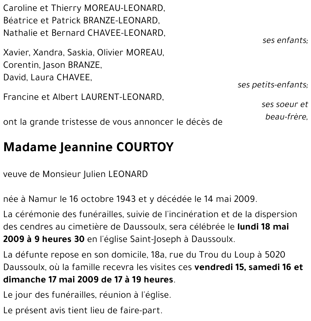 Jeannine COURTOY
