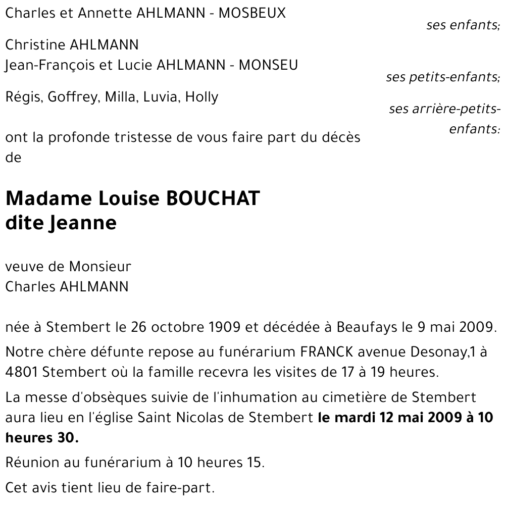 Louise BOUCHAT