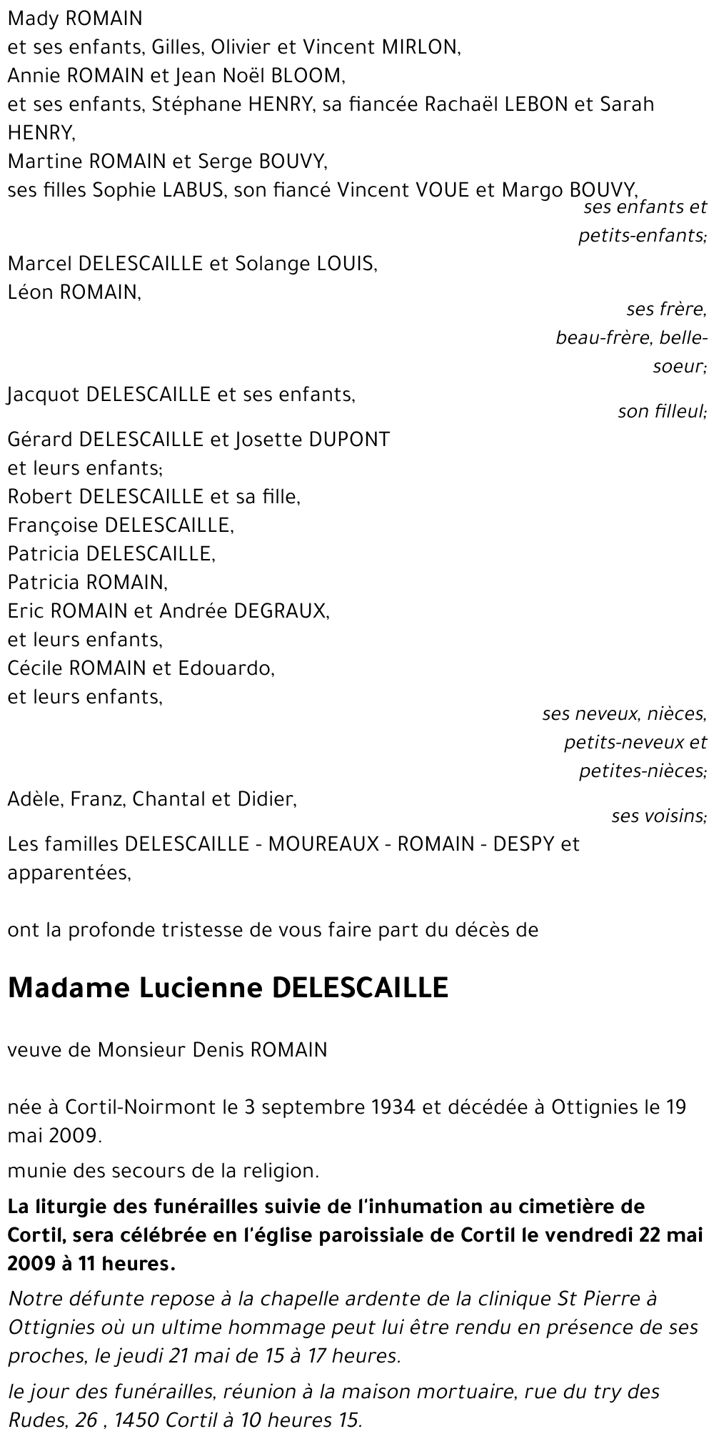 Lucienne DELESCAILLE