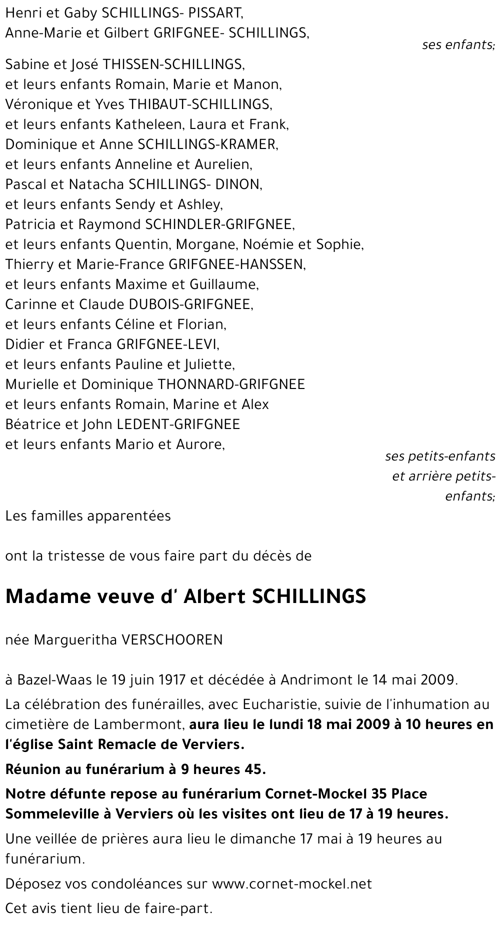 Marguerite VERSCHOOREN