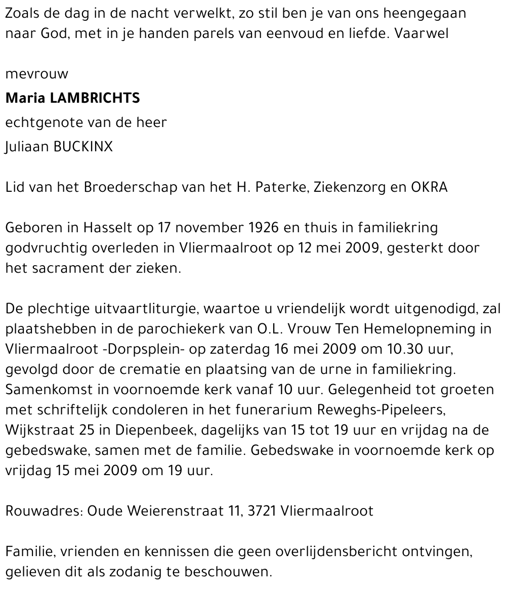 Maria Lambrichts