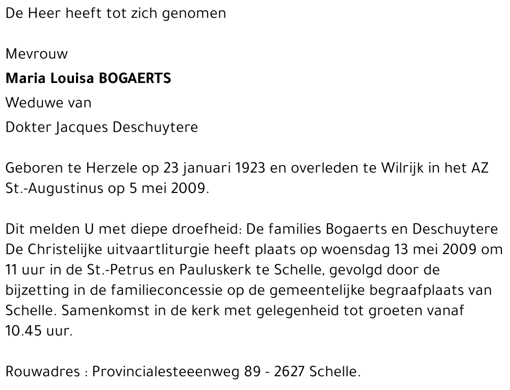 Maria Louisa Bogaerts