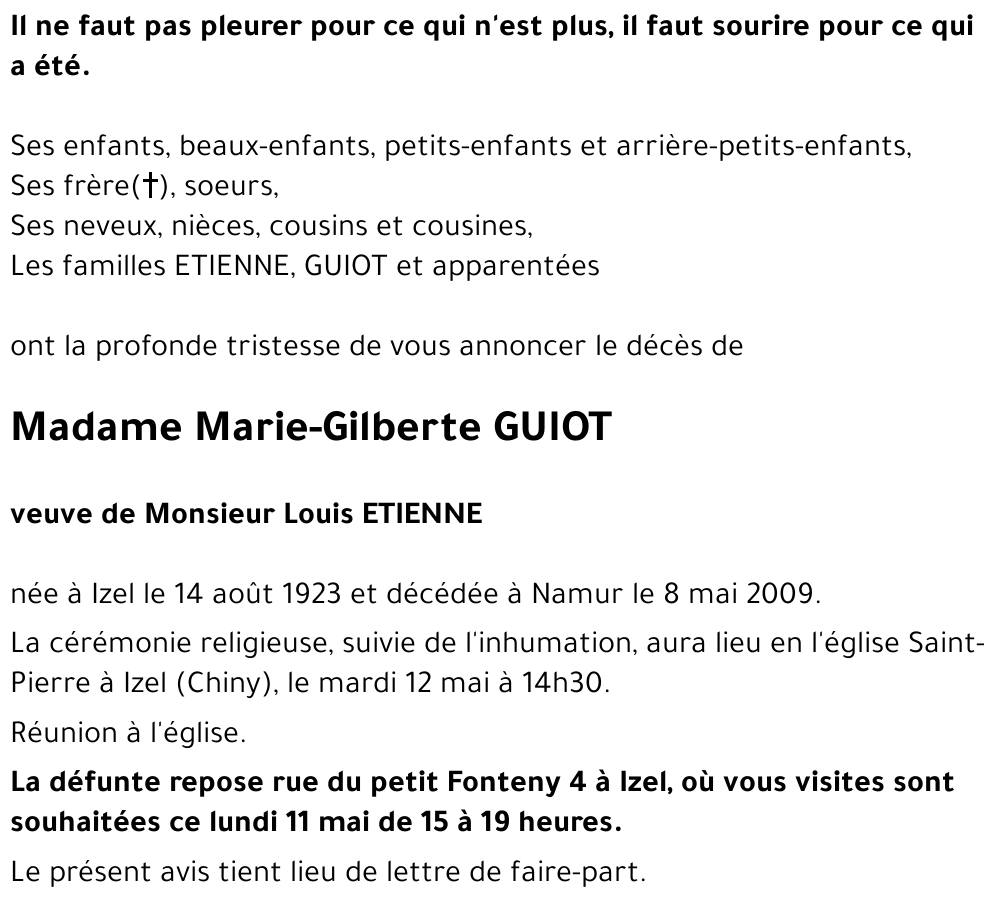 Marie-Gilberte GUIOT