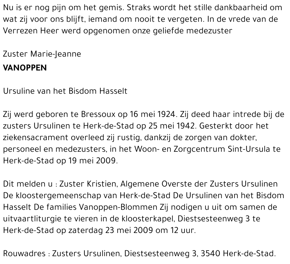 Marie-Jeanne Vanoppen