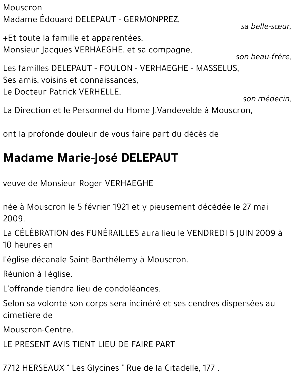 Marie-José DELEPAUT