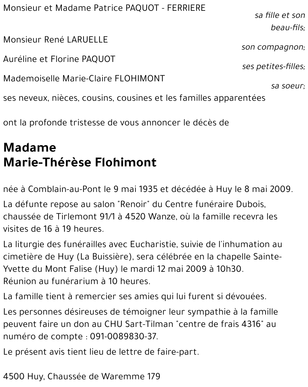 Marie-Thérèse Flohimont