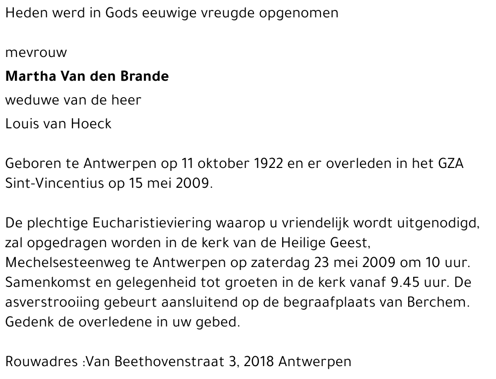 Martha Van den Brande