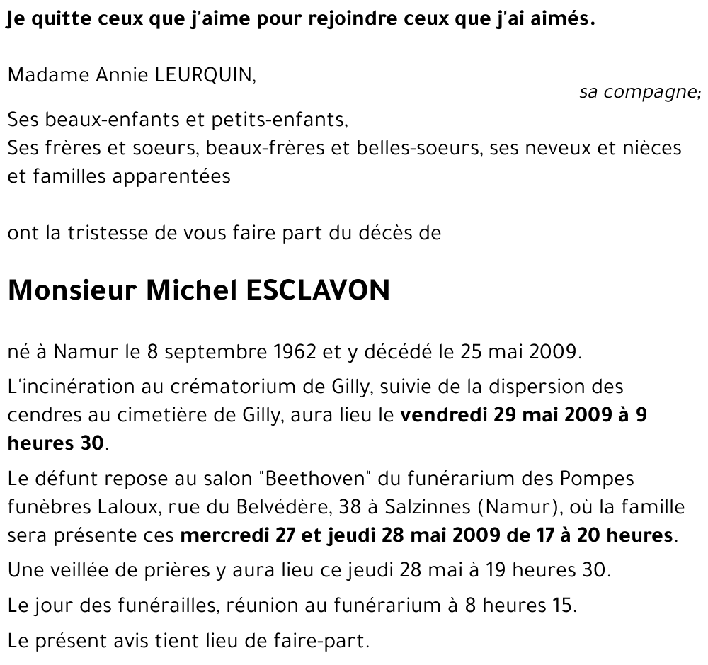 Michel ESCLAVON