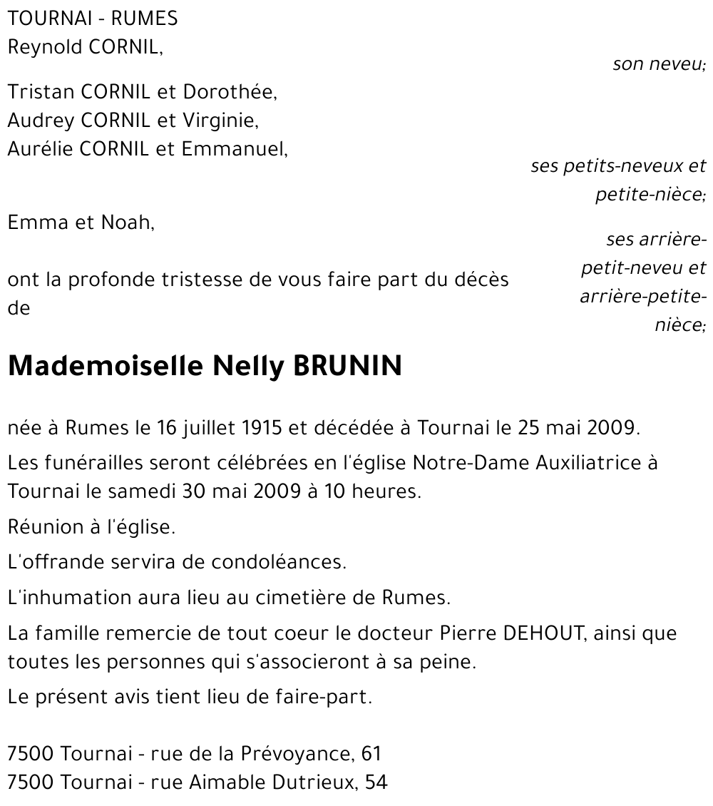 Nelly BRUNIN